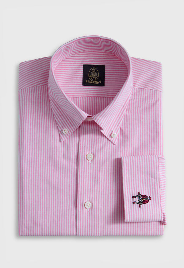 paul stuart Stripe Oxford Logo Sport Shirt