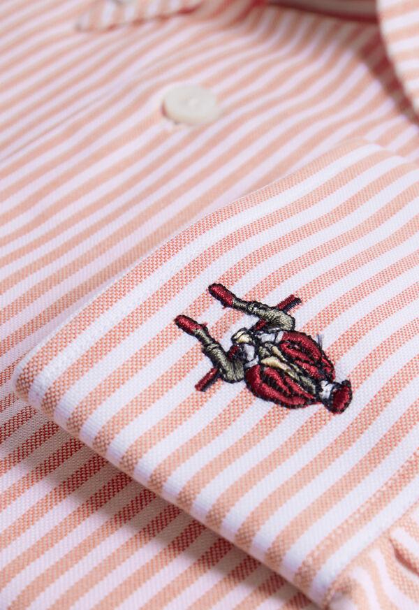 Paul Stuart Striped Oxford Logo Sport Shirt