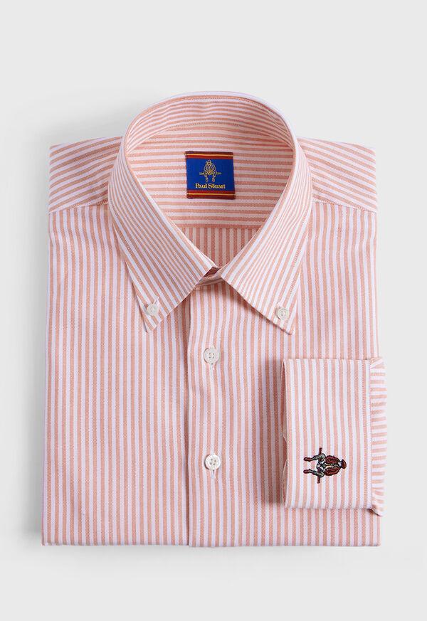 paul stuart Striped Oxford Logo Sport Shirt