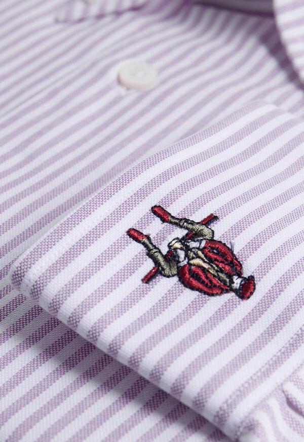 Paul Stuart Striped Oxford Logo Sport Shirt