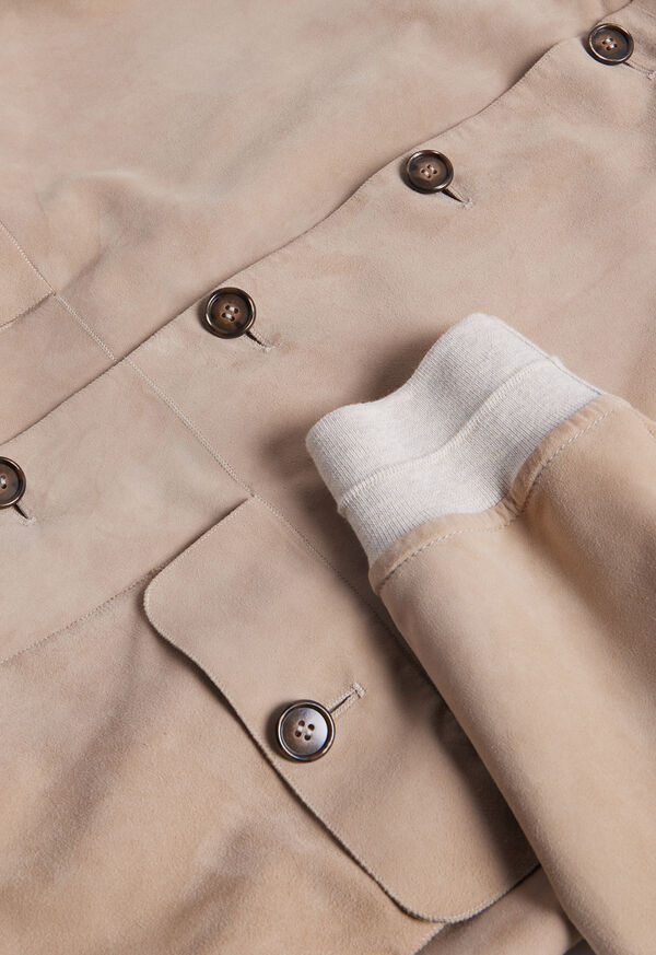 Paul Stuart Suede Button Front Blouson Jacket