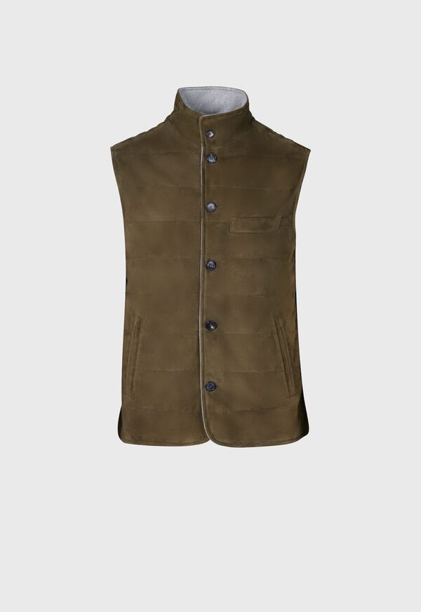 paul stuart Suede Button Vest