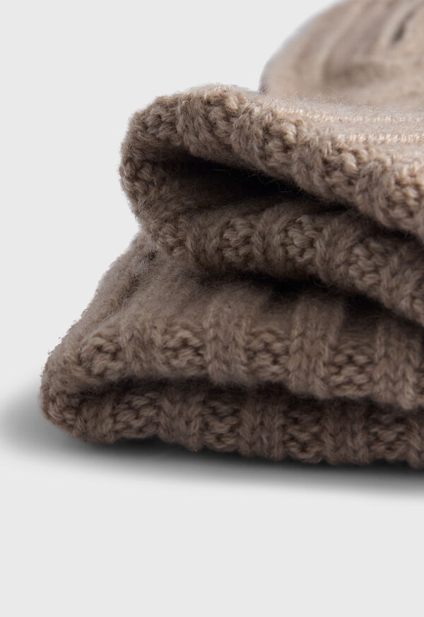 Paul Stuart Suede & Cashmere Cable Knit Glove