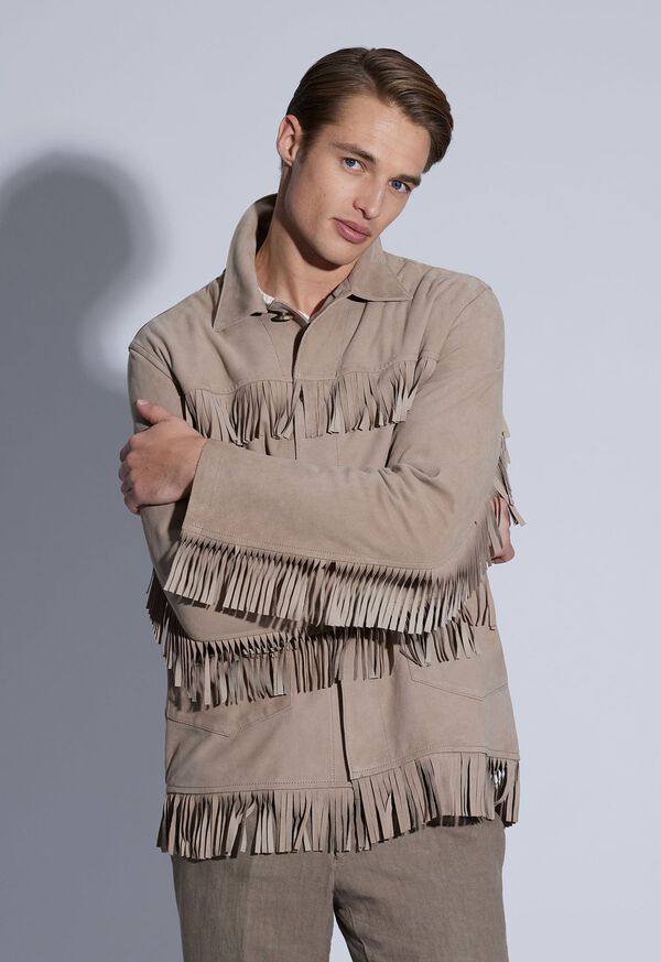 Paul Stuart Suede Fringed Jacket