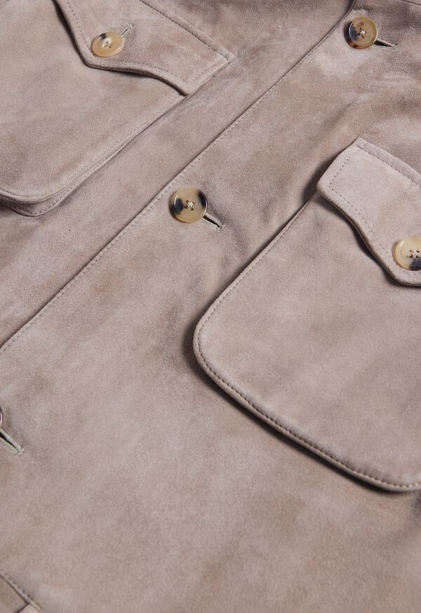 Paul Stuart Suede & Shearling Safari Vest