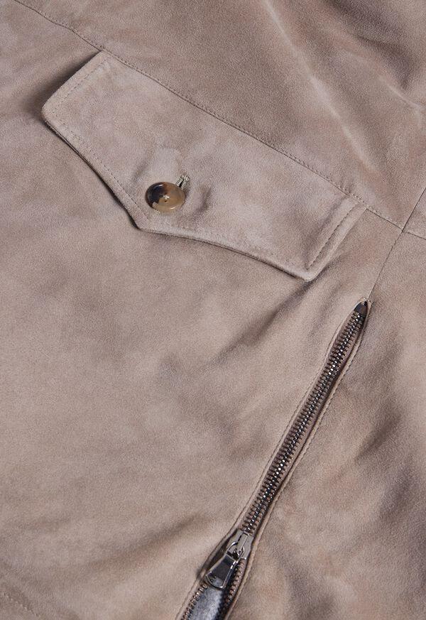 Paul Stuart Suede & Shearling Safari Vest