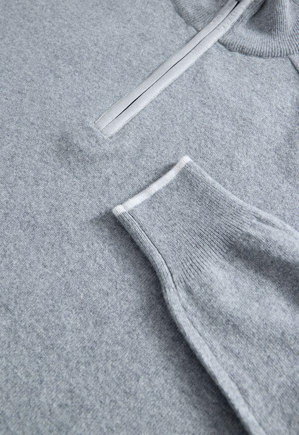 Paul Stuart Suede Trim Quarter Zip Pullover