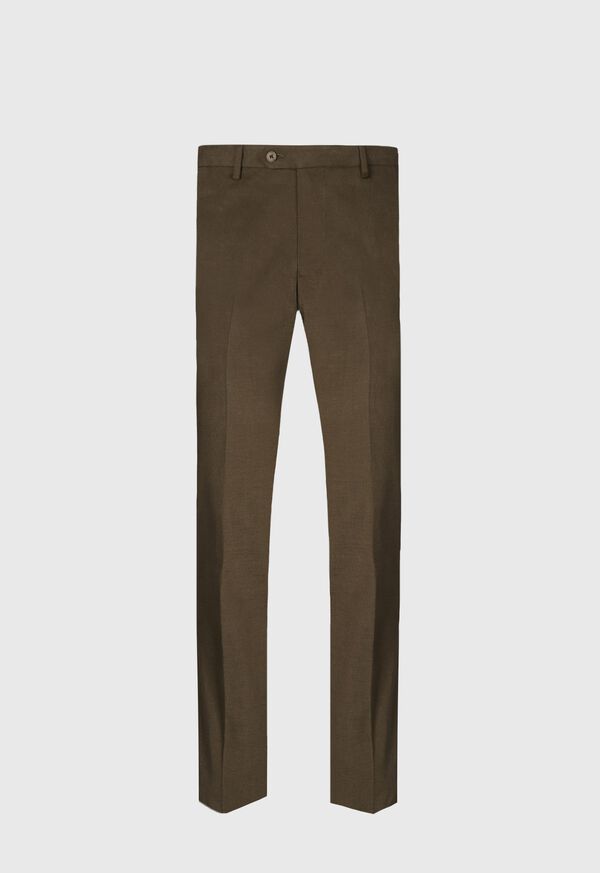 paul stuart Suede Trimmed Brushed Cotton Trouser