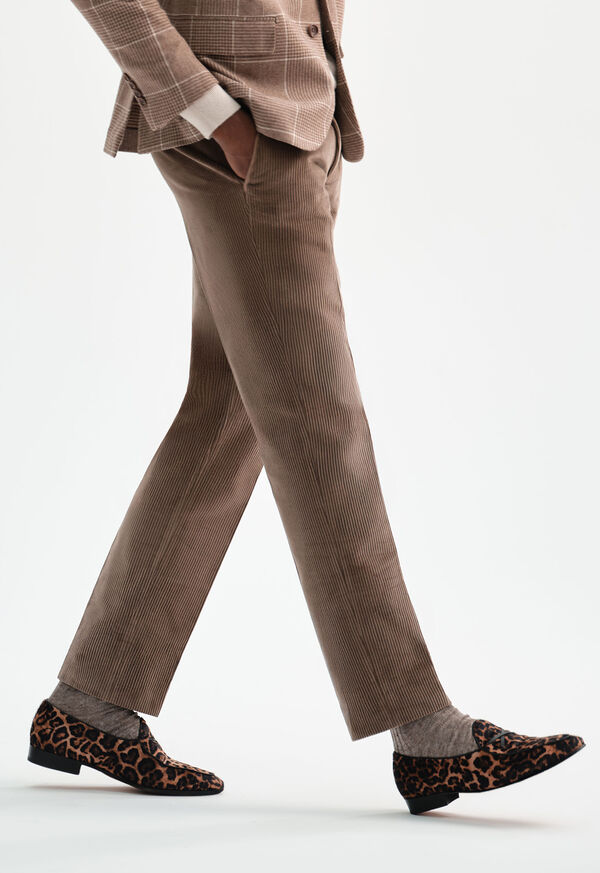 Paul Stuart Suede Trimmed Corduroy Trouser