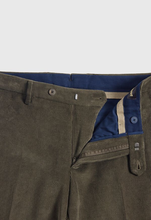 Paul Stuart Suede Trimmed Corduroy Trouser