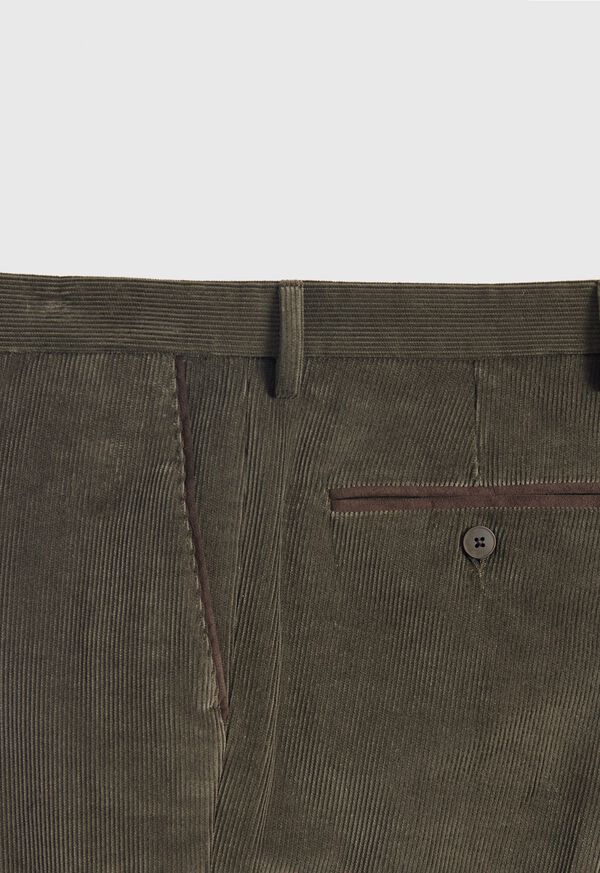 Paul Stuart Suede Trimmed Corduroy Trouser