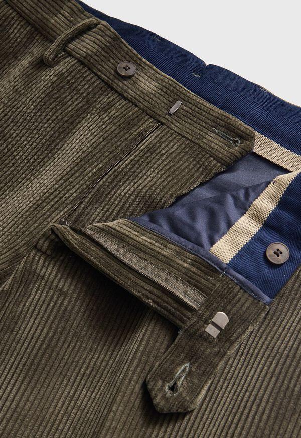 Paul Stuart Suede Trimmed Corduroy Trouser