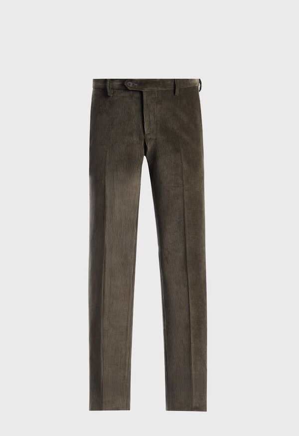 paul stuart Suede Trimmed Corduroy Trouser