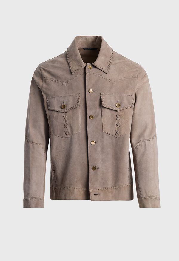 paul stuart Suede Whipstitch Jacket