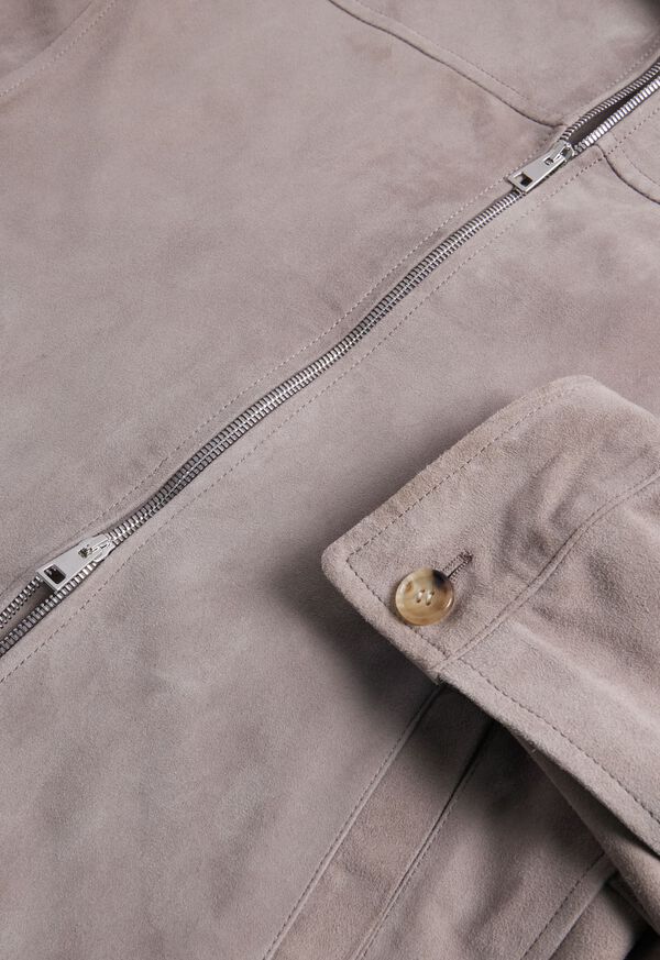 Paul Stuart Suede Zip Front Jacket