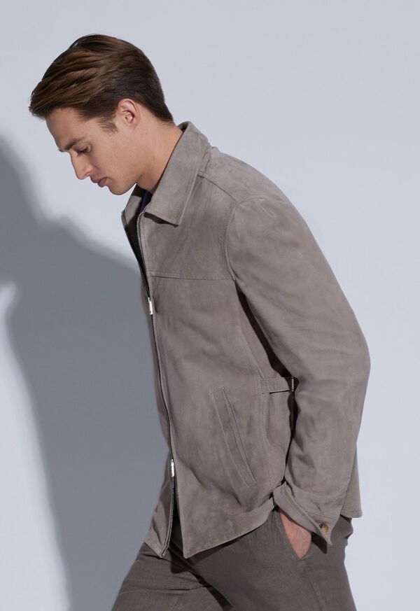 Paul Stuart Suede Zip Front Jacket