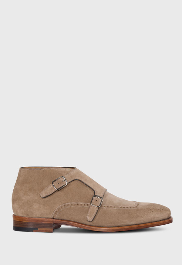 paul stuart Sullivan Suede Double Monk Boot