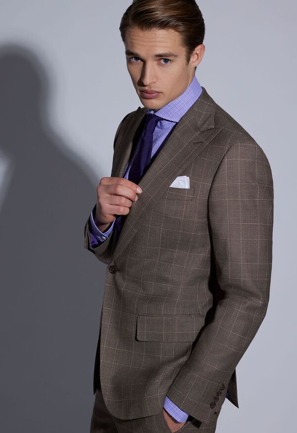 Paul Stuart Super 120s Wool Plaid Colman Suit