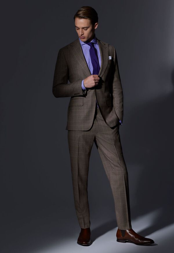 Paul Stuart Super 120s Wool Plaid Colman Suit