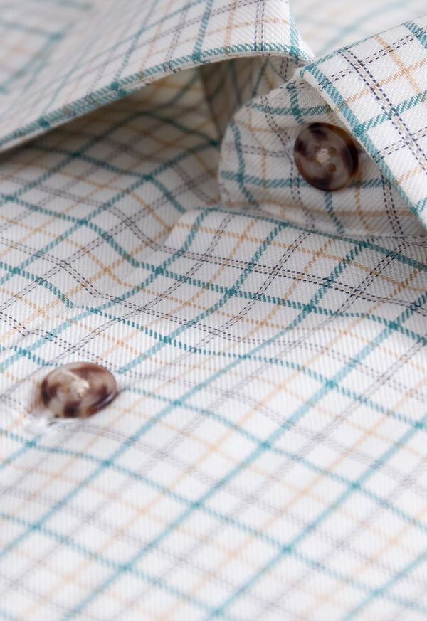 Paul Stuart Tattersall Plaid Sport Shirt