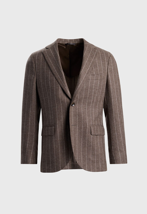 paul stuart Taupe Chalk Stripe Jacket
