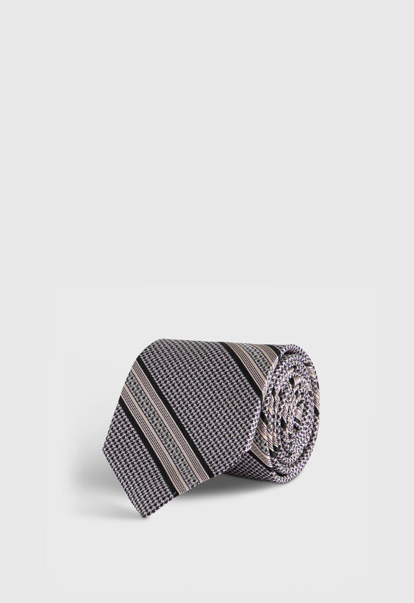 paul stuart Textured Stripe Woven Silk Tie