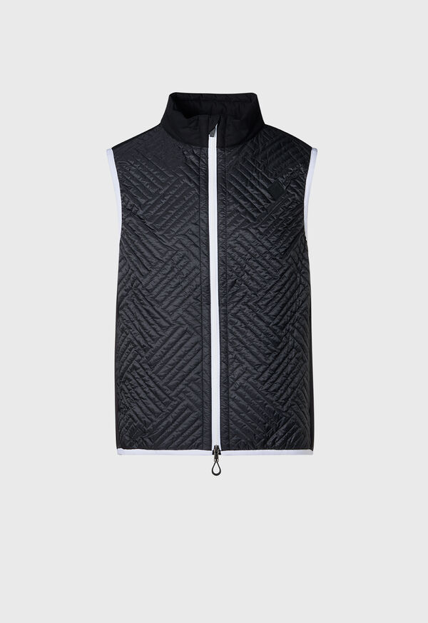 paul stuart Tonal Parquet Logo Vest