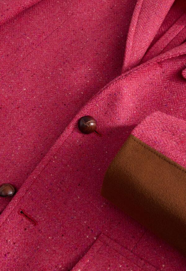 Paul Stuart Tweed Jacket With Suede Finishing