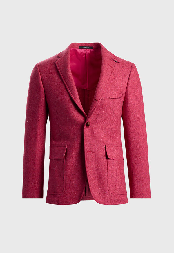 paul stuart Tweed Jacket with Suede Finishing