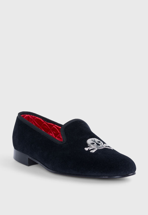 Paul Stuart Tyler Velvet Skull Slip-on