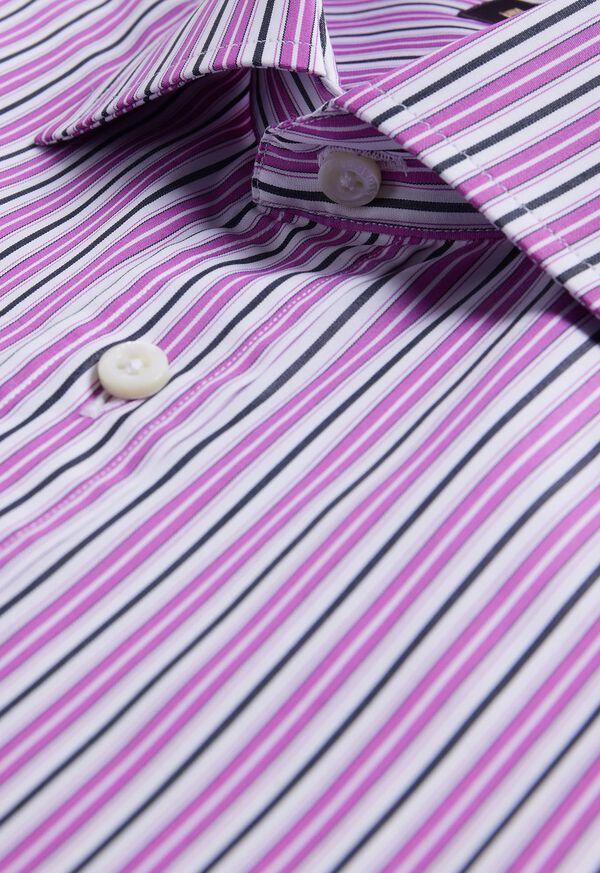 Paul Stuart Variegated Stripe Slim Fit Dress Shirt