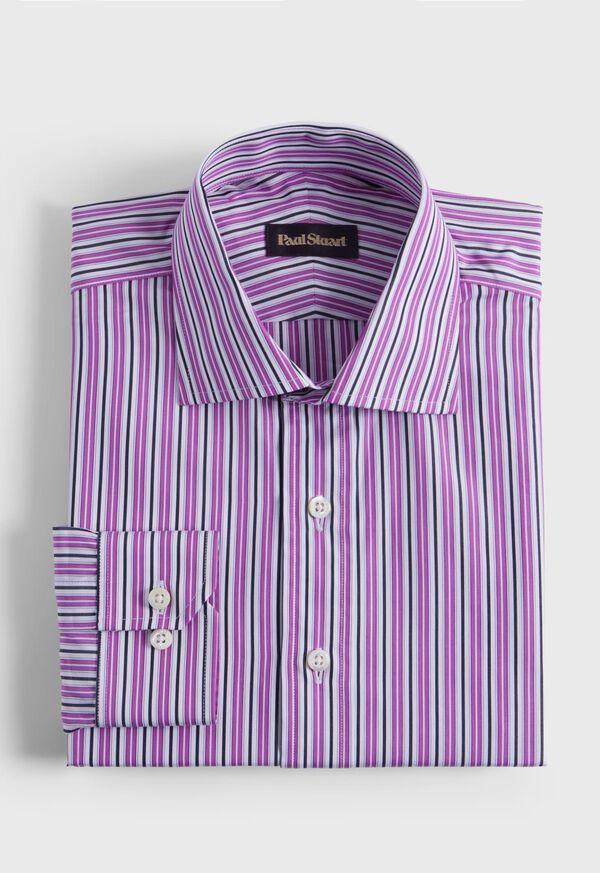 paul stuart Variegated Stripe Slim Fit Dress Shirt