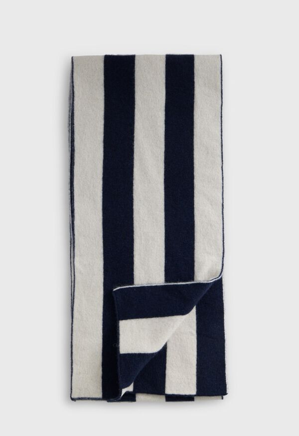 paul stuart Vertical Stripe Cashmere Scarf