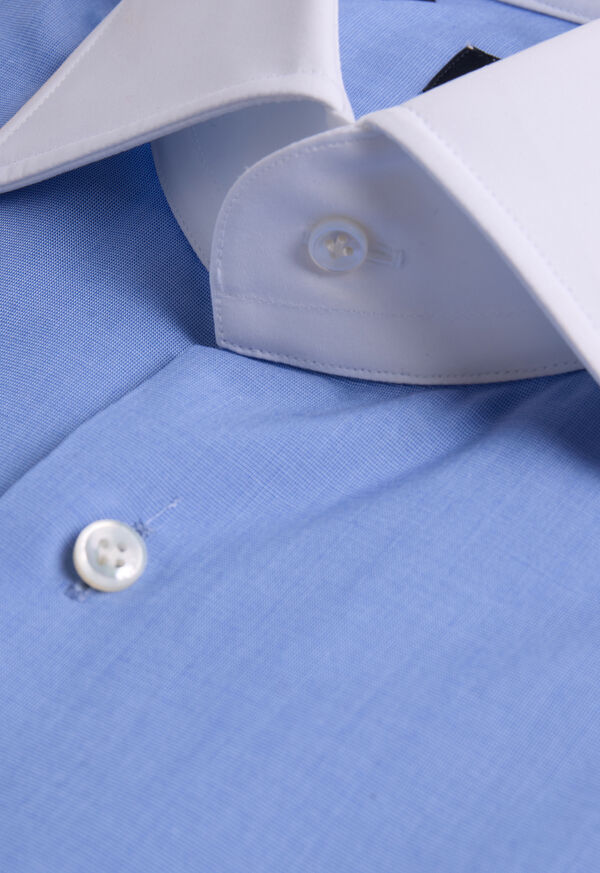 Paul Stuart White Contrast Collar Dress Shirt