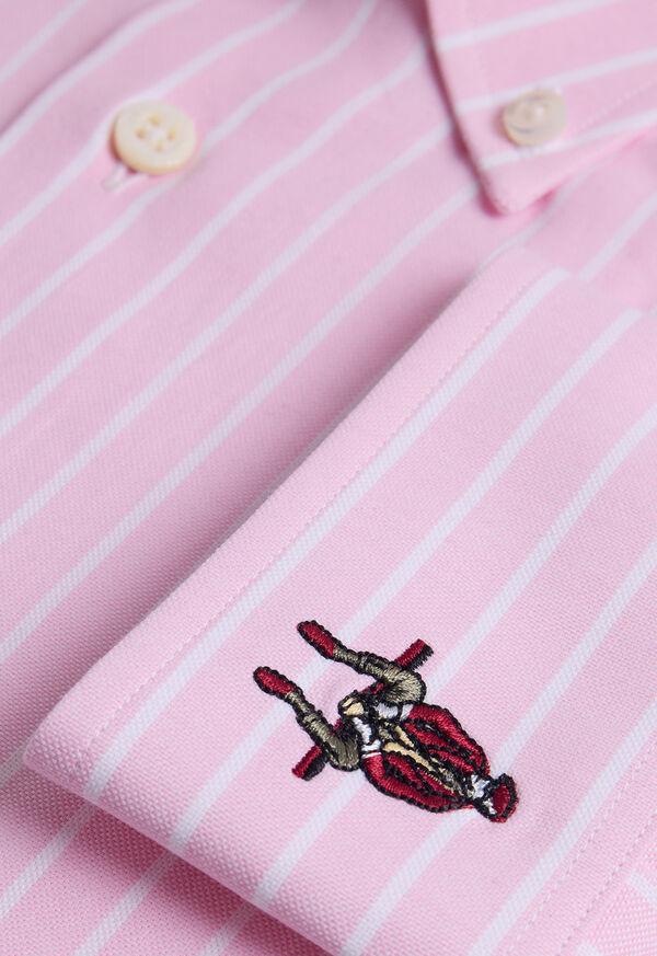 Paul Stuart Wide Striped Oxford Logo Sport Shirt