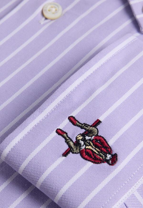 Paul Stuart Wide Striped Oxford Logo Sport Shirt