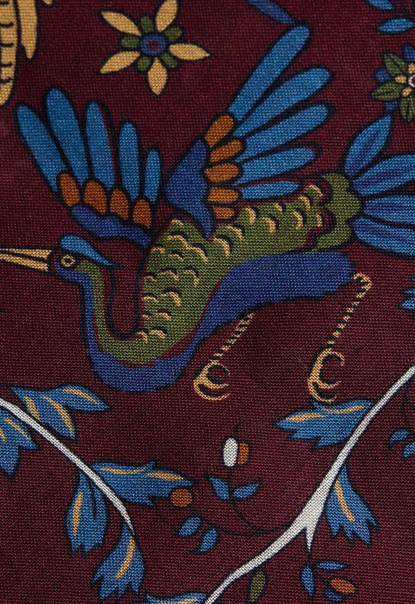 Paul Stuart Woodland Print Pocket Square