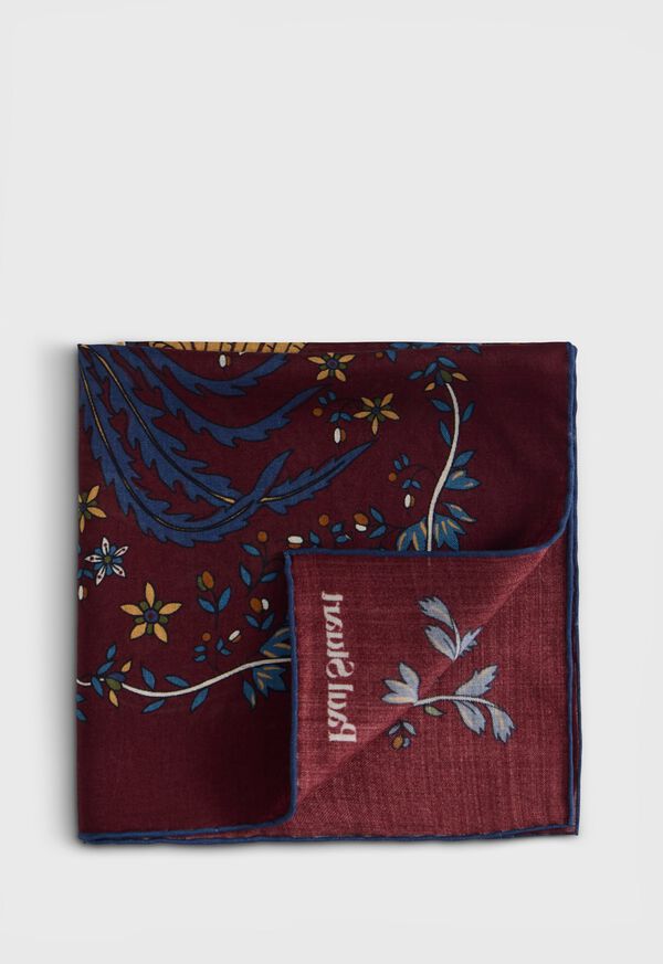 paul stuart Woodland Print Pocket Square