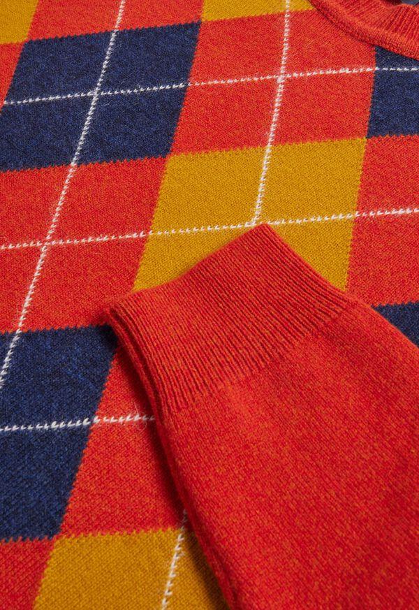 Paul Stuart Wool Argyle Crewneck Sweater