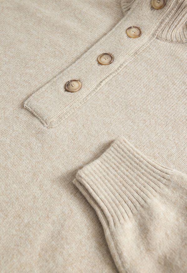 Paul Stuart Wool Button Neck Sweater