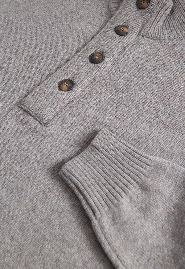 Paul Stuart Wool Button Neck Sweater