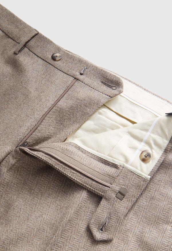 Paul Stuart Wool & Cashmere Herringbone Trouser