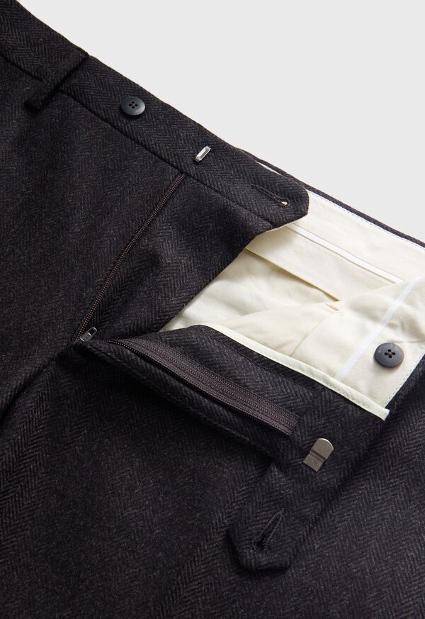 Paul Stuart Wool & Cashmere Herringbone Trouser