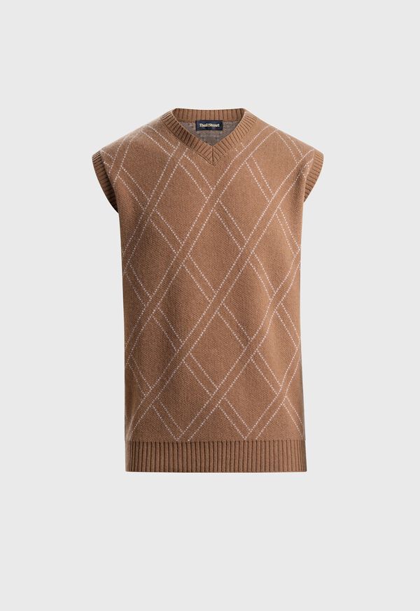 paul stuart Wool & Cashmere Jacquard Vest