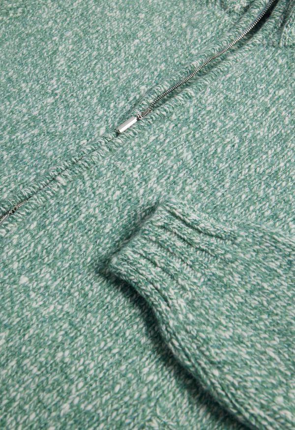 Paul Stuart Wool & Cashmere Marled Zip Cardigan