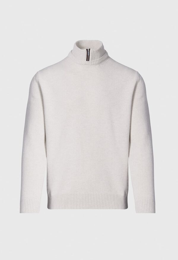 paul stuart Wool & Cashmere Mock Neck Zip Sweater