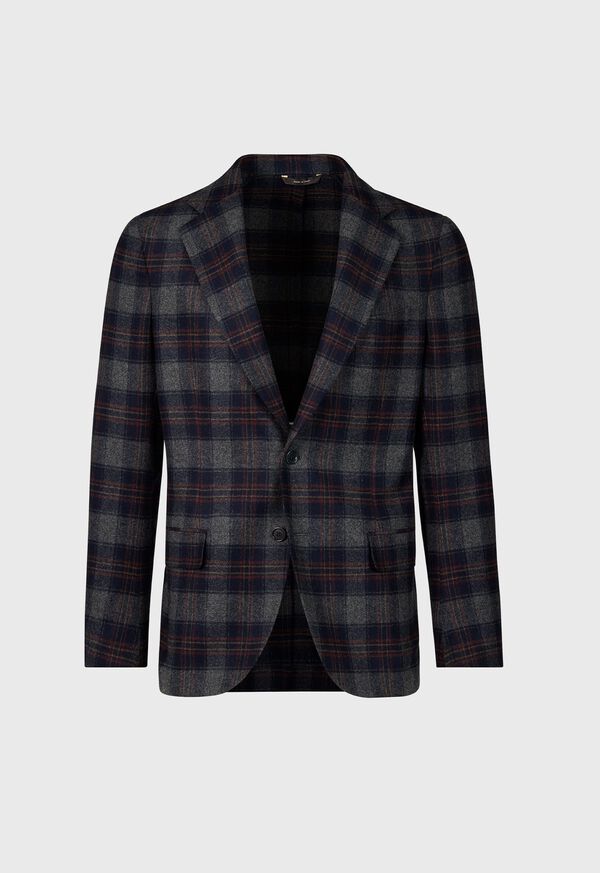 paul stuart Wool & Cashmere Plaid Jacket