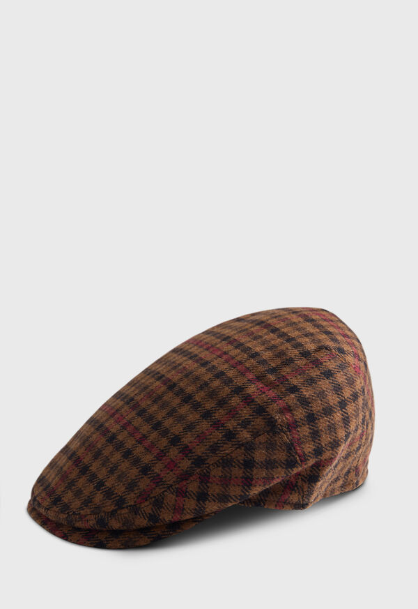 paul stuart Wool Check County Cap
