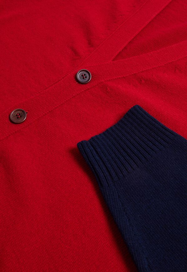 Paul Stuart Wool Colorblock Cardigan