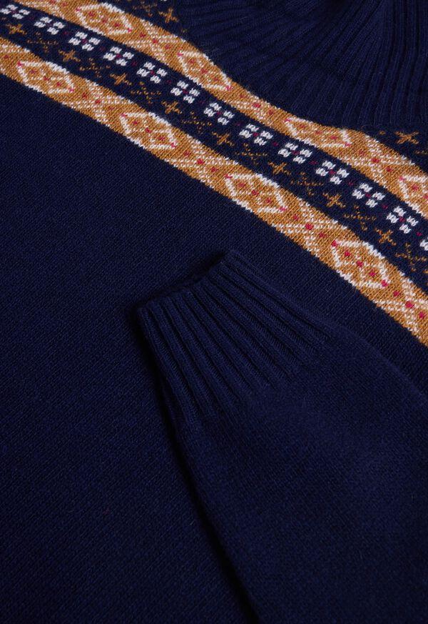 Paul Stuart Wool Fair Isle Turtleneck Sweater